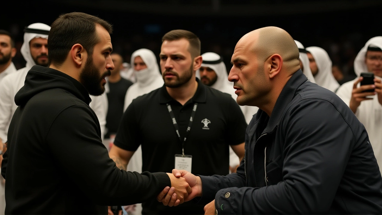 Khamzat Chimaev shoves Ian Machado Garry in backstage UFC Qatar altercation